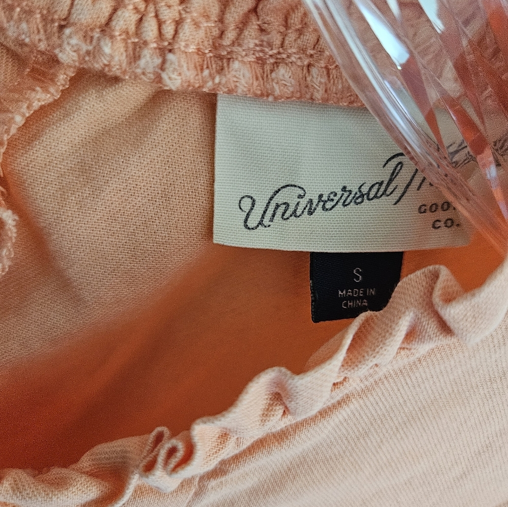 Universal Thread Orange Ruffle Sleeveless Blouse - Picture 3 of 3